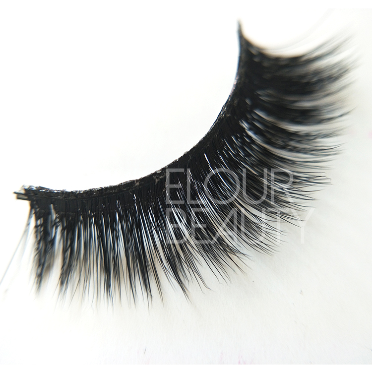 Private label 3D silk strip false lashes angel wing China ED28